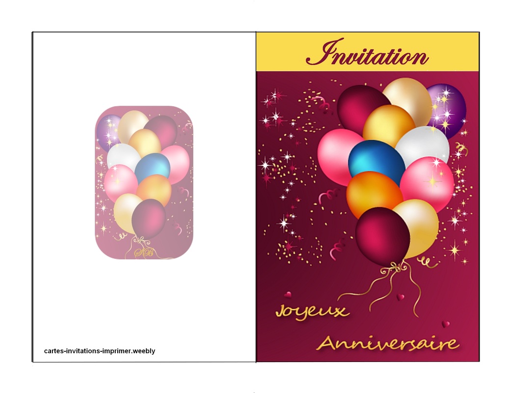 carte anniversaire : carte d invitation d anniversaire gratuite…  Carte  invitation anniversaire gratuite, Invitation anniversaire gratuite, Invitation  anniversaire